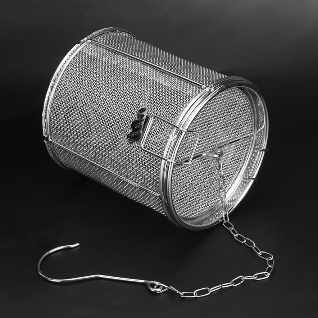 Stainless Steel Tea Ball Strainer Soup Seasonings Seperation Basket Spice Filter 12 X 13cm