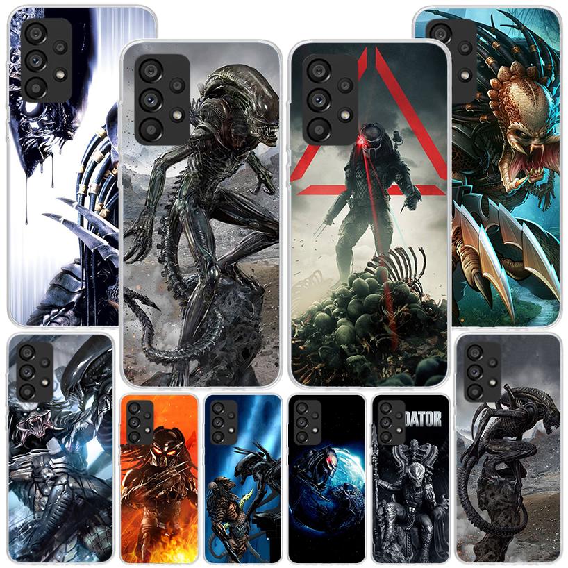 Раскрашенный чехол для телефона Alien Vs Predator для Samsung Galaxy A17 A16 A15 A14 A13 A57 A56 A55 A54 A53 A37 A36 A35 A34 A33 A26 A25 A24