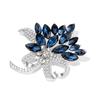 Элегантные модные инкрустированные синие броши-букеты для женщин, одежда, украшения, аксессуары для платьев