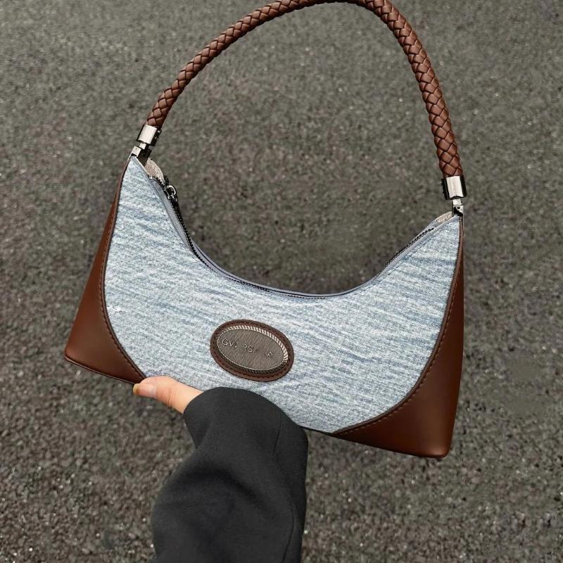 Компактная универсальная высококачественная сумка через подмышку для женщин, модная ретро-сумка, универсальная джинсовая сумка через плечо