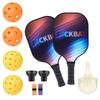 Pickleball Racket Beach Rackets Outdoor Sports 40 Hole Pickleball Glass Fiber Portable Net Pocket Suction Ball Set