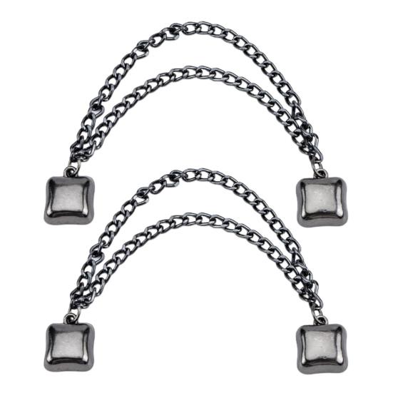 1 пара многофункциональных магнитных зажимов для одежды с цепочкой, многоцелевая брошь без штифта, металлические пуговицы, зажим для одежды, шали, шарфа, брюк, манжет, магнит