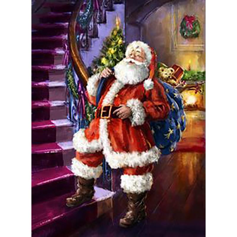 DIY Рождественская алмазная живопись 5D Санта-Клаус Алмазная вышивка Мозаика Набор для вышивки крестом Ремесла Подарок Настенное искусство Домашний декор