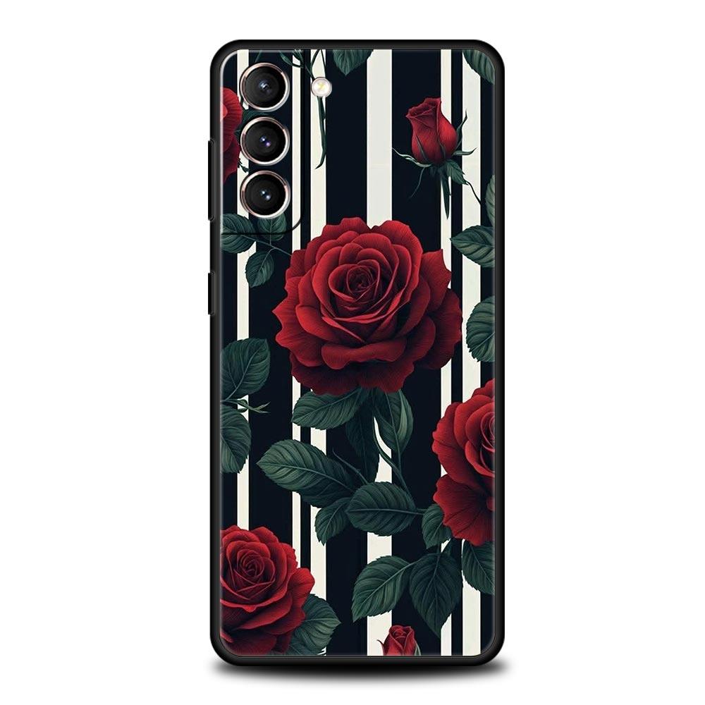 Чехол для телефона с дизайном «Цветы в стиле масляной живописи» для Samsung Galaxy S26 S25 S24 S23 S22 S20 S21 FE Ultra S25 Edge Plus 5G Мягкий ТПУ