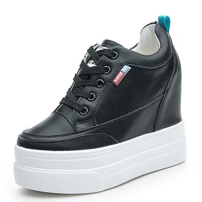 Мода 2024 года, женская обувь из натуральной кожи, вулканизированная, на платформе 11 см, повседневные кроссовки, повышенный комфорт, модные женские туфли на высоком каблуке, новые