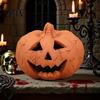 Weird Fun Halloween Decor Handcrafted Pumpkin Statue Hand-Carved Resin Figurine Party Supplies Tabletop Ornament for Home Enduring Decorations