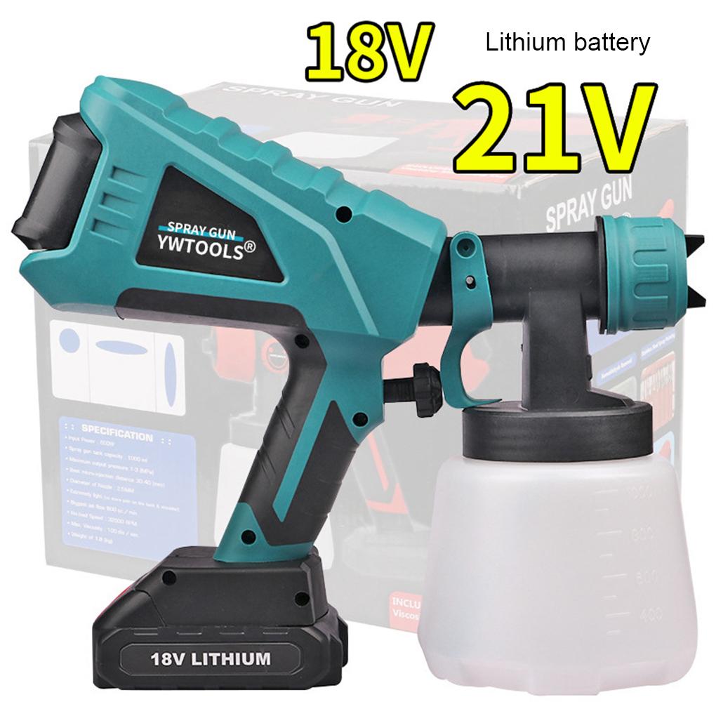 Электрический краскопульт - Мощный двигатель из чистой меди, регулируемый расход, беспроводной краскораспылитель