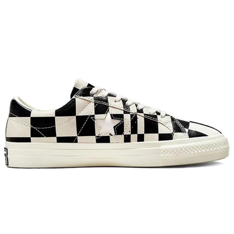Converse One Star Ox Блокированные Деформированные Кеды Черные Низкие Унисекс Черные и Белые