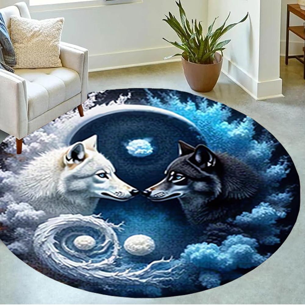 1pc Yin Yang Tree Design Non Slip Home Carpet Living Room Decoration Gift Idea