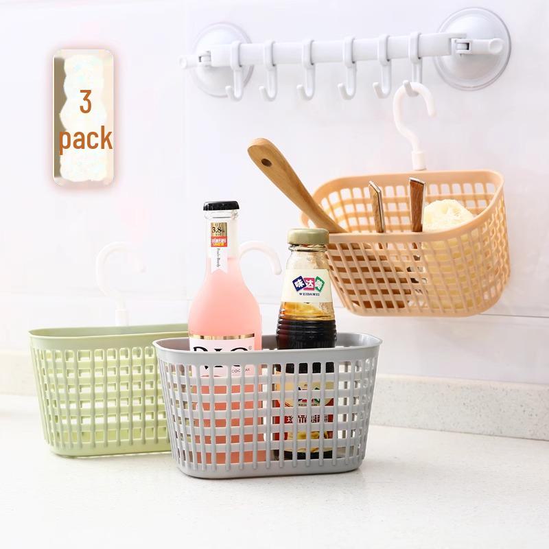 Настенная корзина для хранения вещей в ванной комнате - небольшой, пластиковый подвесной органайзер
