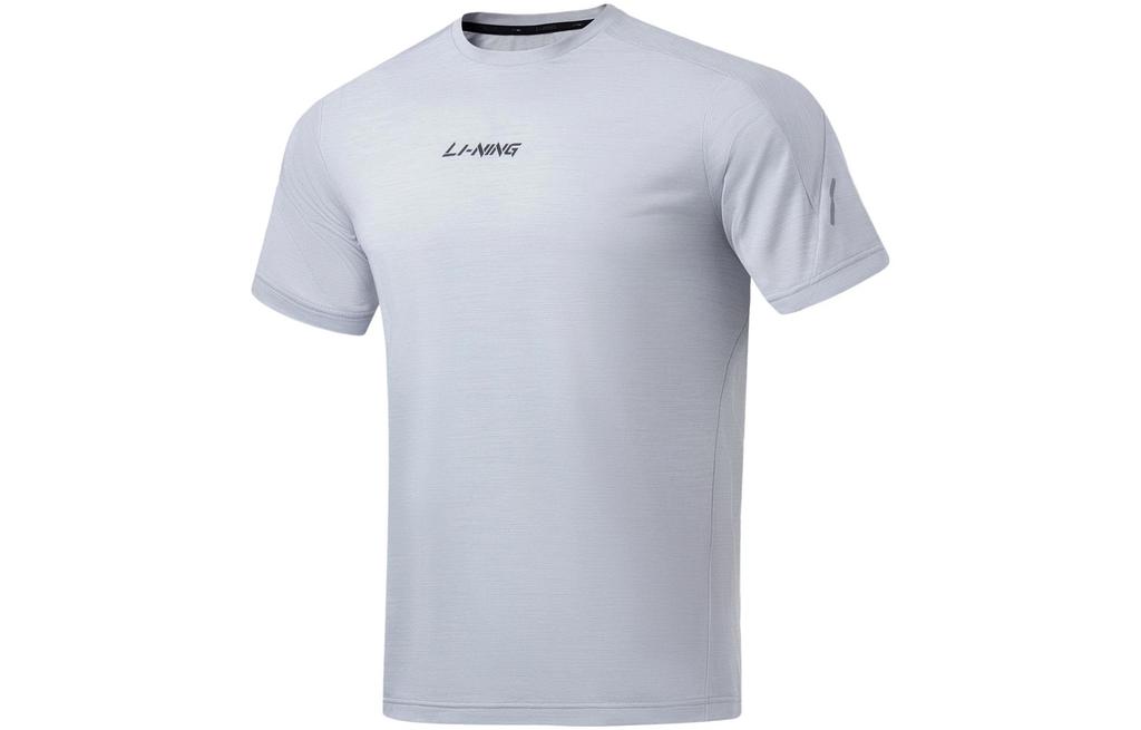 Li Ning Fitness Series T Shirt Men's Gray Heather Gray ATSU725-3