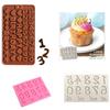 Silicone Alphabet and Number Mold Set for Cake Decorating Chocolate Fondant Candy Letters Numbers Symbols DIY Baking Tools