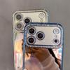 Make up Mirror Phone Case For iPhone 17 Pro Max Bling Diamonds Cover Funda For iPhone 16 ProMax 15 Pro 14Pro 13 12 Soft Shell