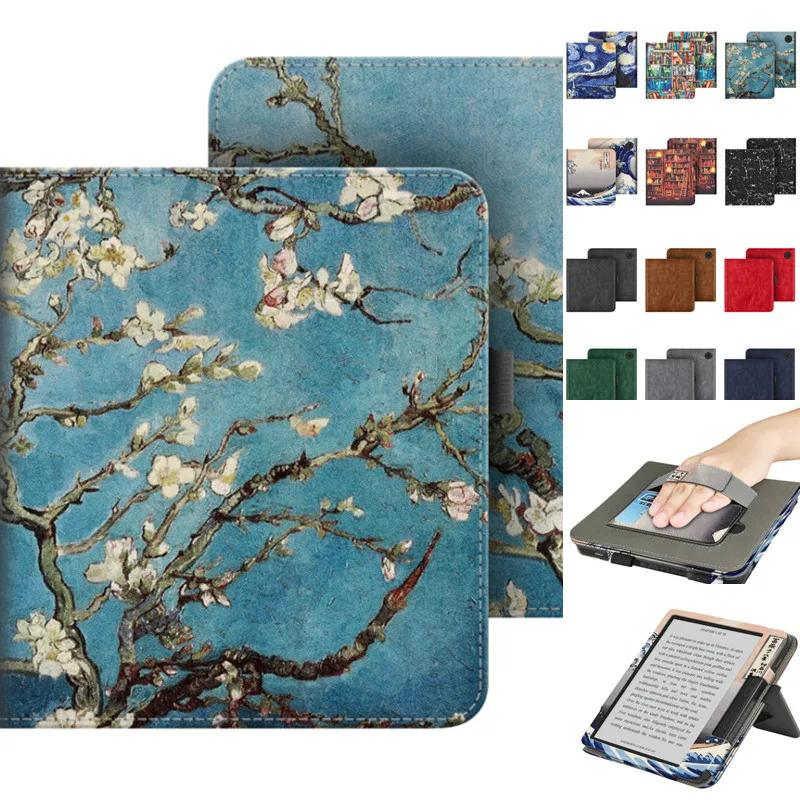Magnetic Case for Kobo Libra 2 Tolino Vision 6 5 Smart Case for Kobo Libra Color Colour H2O 7'' Ebook HandStrap Cover