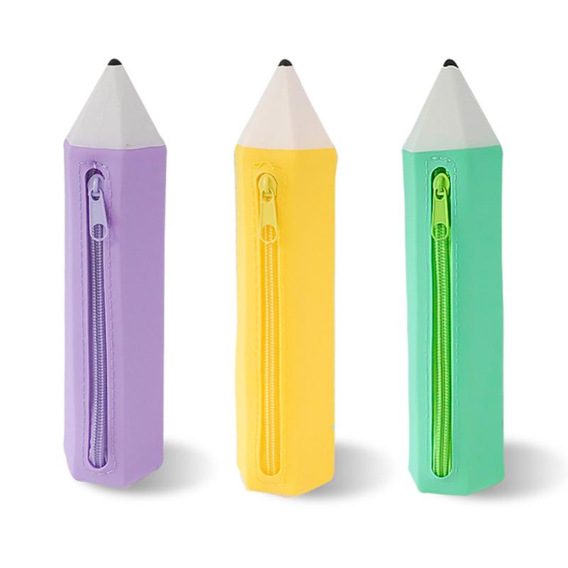 Силиконовый пенал-сумка, чехол, коробка, наполнители для чулка, милый, креативный, конфетного цвета, большой вместимости, органайзер на молнии, сумка для хранения, коробка, приятный подарок