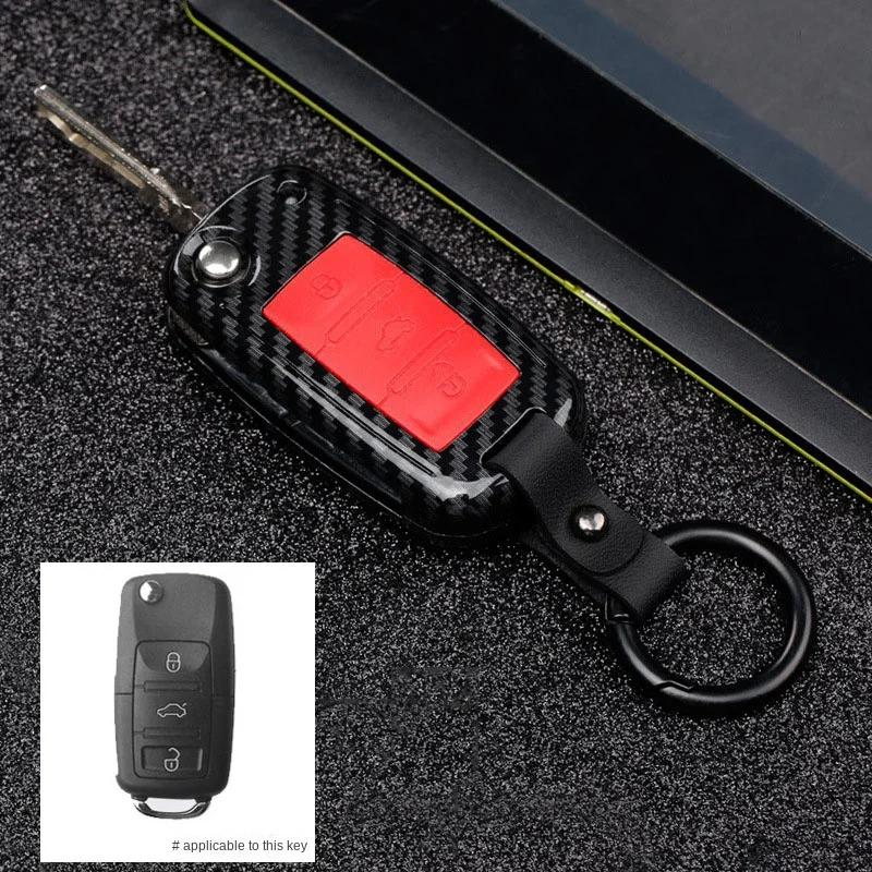 Чехол для автомобильного ключа из углеродного волокна ABS для VW Volkswagen Polo Golf 4 5 6 7 T5 Passat B6 B5 Skoda Octavia A5 A7 Seat Leon Ibiza Ateca