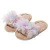 Fashion Ladies Cotton Slippers for Women New Peep Toe Shoes Autumn Female Home Non-slip Plush Flower Slippers Pantuflas De Mujer2024
