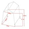 Garage tente moto MG1 PVC 550 g noir 1,6 x 2,5 x 1,95 m - structure acier galvanisé Ø32 mm
