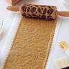 Christmas Rolling Pin Wooden with Patterns Holiday Textured 3D Embossing