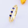 Кольцо из стерлингового серебра 925 пробы, темно-синее эмалированное кольцо в полоску для женщин, подарок на свадьбу, модные украшения