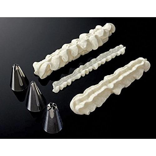 Pearl Metal Cream Pastry Bags with Tips, Set of 12, with Case, for Cakes, Christmas, Valentine's Day, and Homemade Baking, D-3101