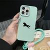 Конь INS Ручной ремешок на запястье Минимализм Чехол для iPhone 13 11 12 Pro Max Чехлы iPhone 15 17 14 16 Plus XR С ремешком Конь Funda