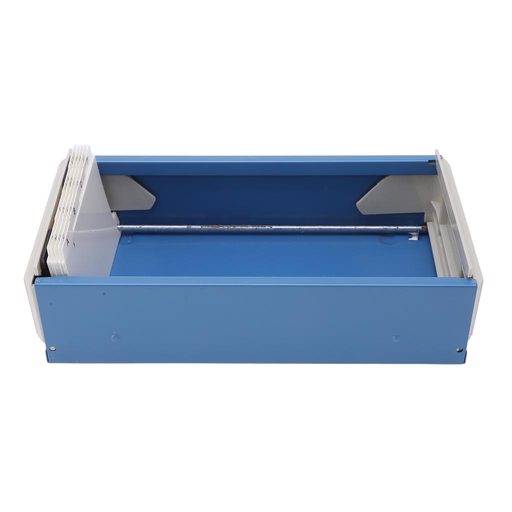 Index Card Holder Blue Extendable End Enlarged Space Transparent Plastic Sliding Design Desk Credit