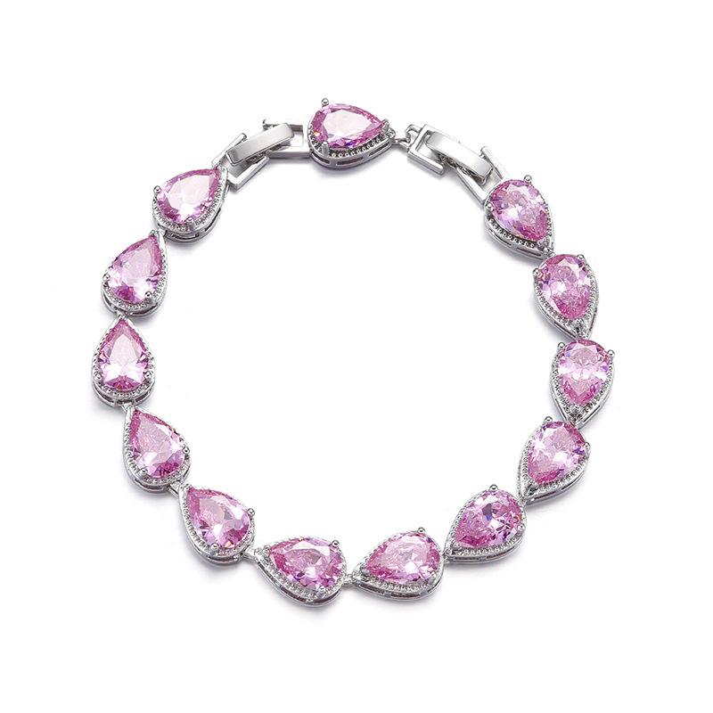 Самый продаваемый европейский и американский браслет с микро-инкрустацией из циркония ААА в форме капли воды, женская мода, свадебные украшения для невесты