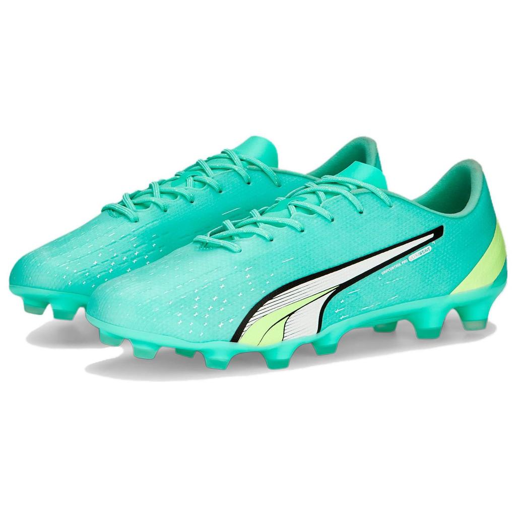 Puma Ultra Pro Удобные футбольные бутсы с круглым носком для искусственного газона AG HG Мужские футбольные бутсы Зеленые Белые 107241-03