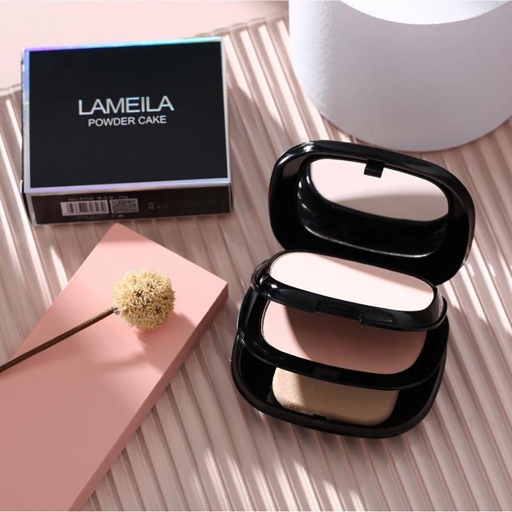 Powder Matte Finish Long-Lasting Oil-Control Waterproof Dual-Use Face Powder & Foundation for Smooth Flawless Skin Makeup