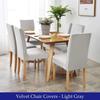 Velvet Stretch Chair Cover Silver Fox Fur Bar Dining Club Hotel Elastic Seat Slipcovers