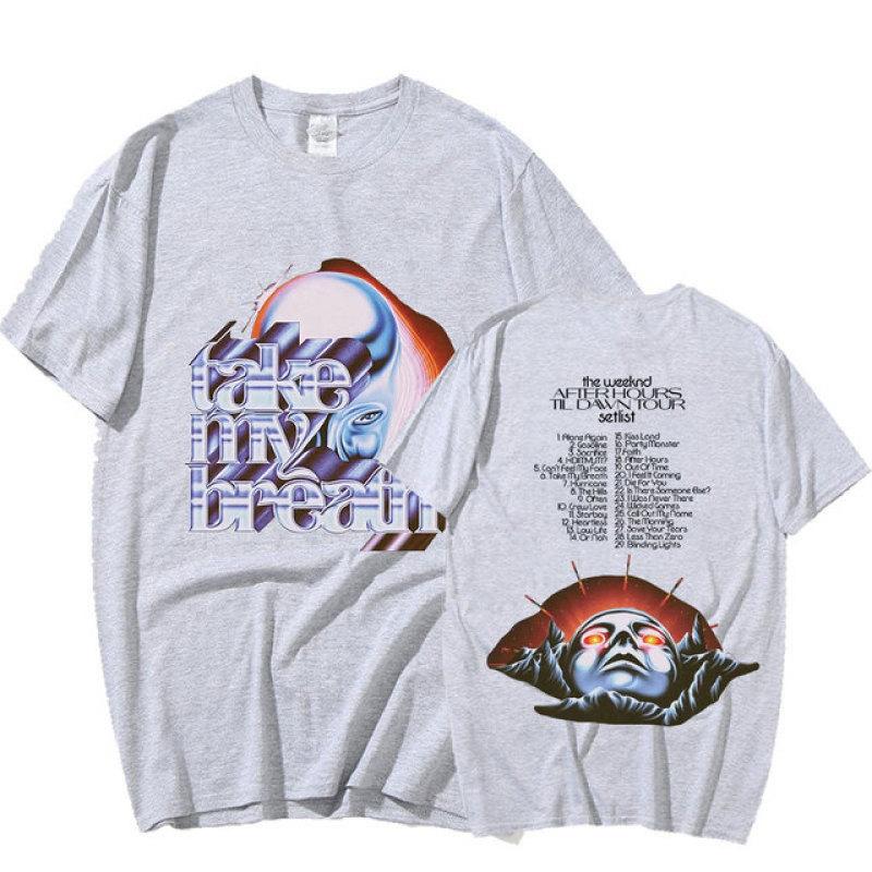Футболка The Weeknd After Hours Til Dawn Tour Take My Breath Футболки с графическим принтом Негабаритная футболка в готическом стиле в стиле хип-хоп Уличная одежда