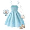 7-12 лет платье принцессы для девочек детские платья летние платья новые детские платья с бантом на шее