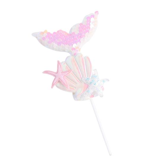 Топпер для кекса Изысканный красивый легкий топпер для торта Хвост русалки Топпер для кекса День рождения Десертная вставка Топпер для кекса