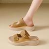 Новый стиль женские открытые повседневные шлепанцы на толстой подошве для пляжа и повседневной носки