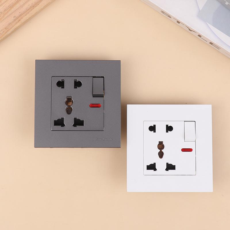 Универсальная 18 Вт Type-C Быстрая зарядка 5-контактная розетка, Настенная электрическая розетка Великобритании с USB-зарядкой, Белая умная двойная силовая розетка