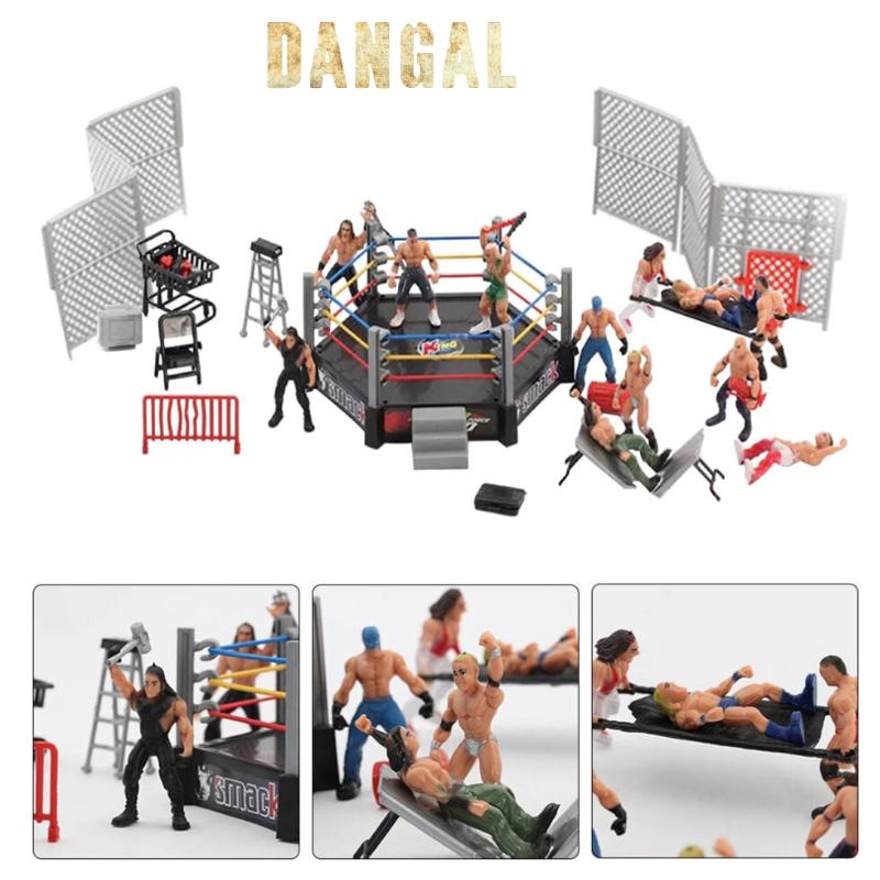Набор Арена Шуайцзяо Прочная пластиковая модель сцены с фигурками борцов Отлично подходит для детей