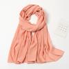 Однотонный натуральный жатый шифоновый платок на голову дышащий плиссированный платок-мешок YW дышащий солнцезащитный