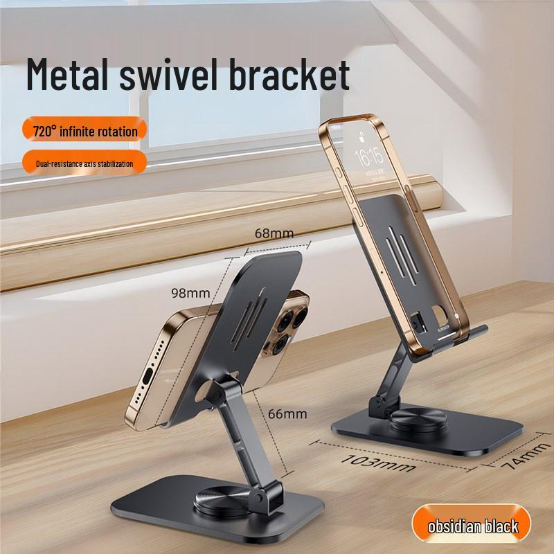 All-Metal Rotating Aluminum Desktop Tablet and Phone Stand
