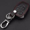 Jingyuqin Remote 3 Buttons Leather Car Key Cover Fob Case Holder For Renault Clio Kangoo Megane Master