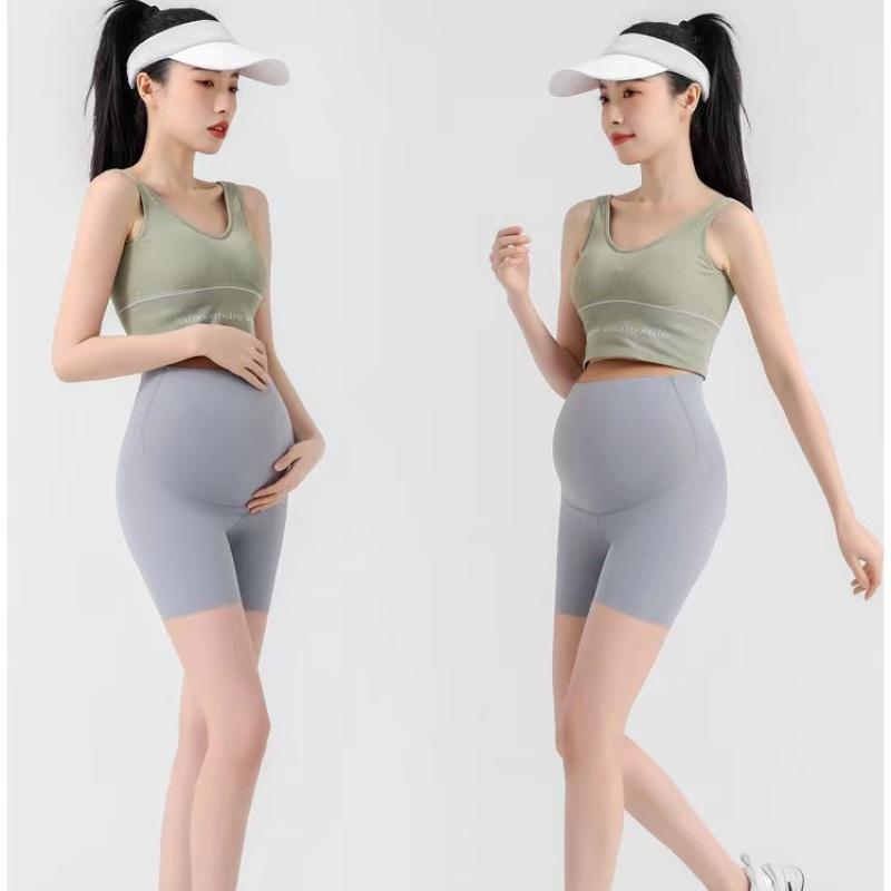 Шорты для беременных женщин, бесшовные леггинсы из трех частей с акульей кожей, летние тонкие антибликовые леггинсы для йоги