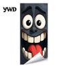 Cute Big Eye Trash Can Faces Funny Cartoon Sticker, Expression Decorative Removable PVC Stickers for Recycling Bins Adhesive Label, Waterproof