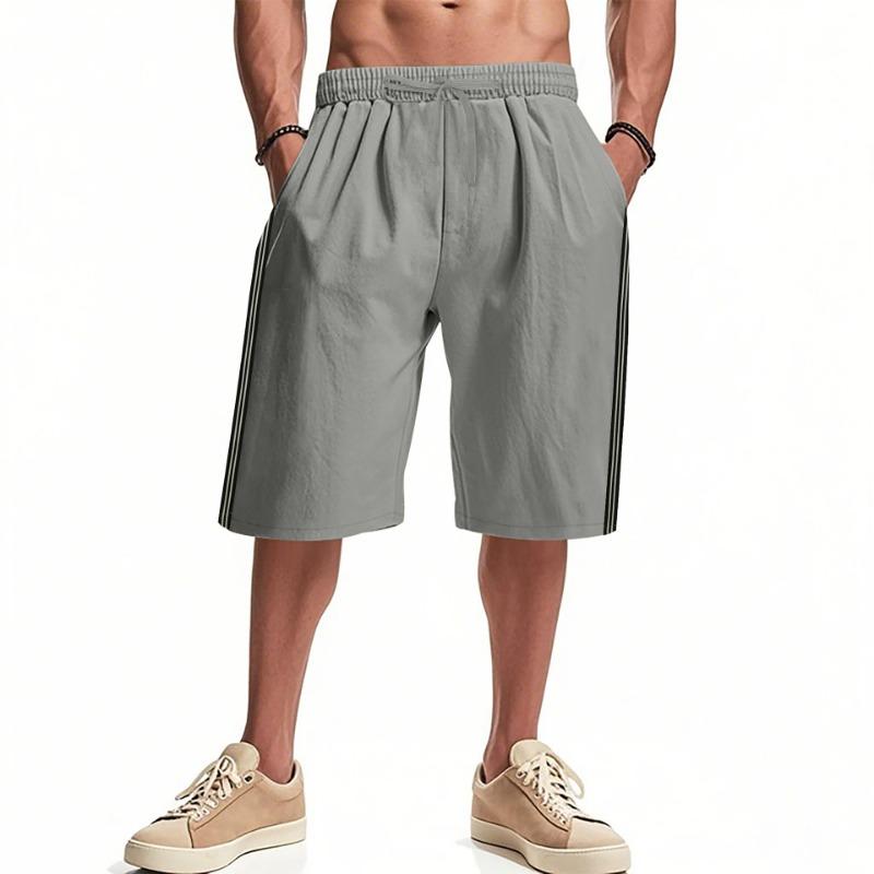 Летние мужские повседневные шорты для пляжного спорта, простые трендовые брюки для бега, длина 5/4, мужские