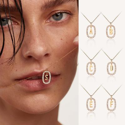 Модное ожерелье с монограммой из стерлингового серебра 925 пробы, кулон с инициалами, чокер, подарок на вечеринку, женские ювелирные украшения