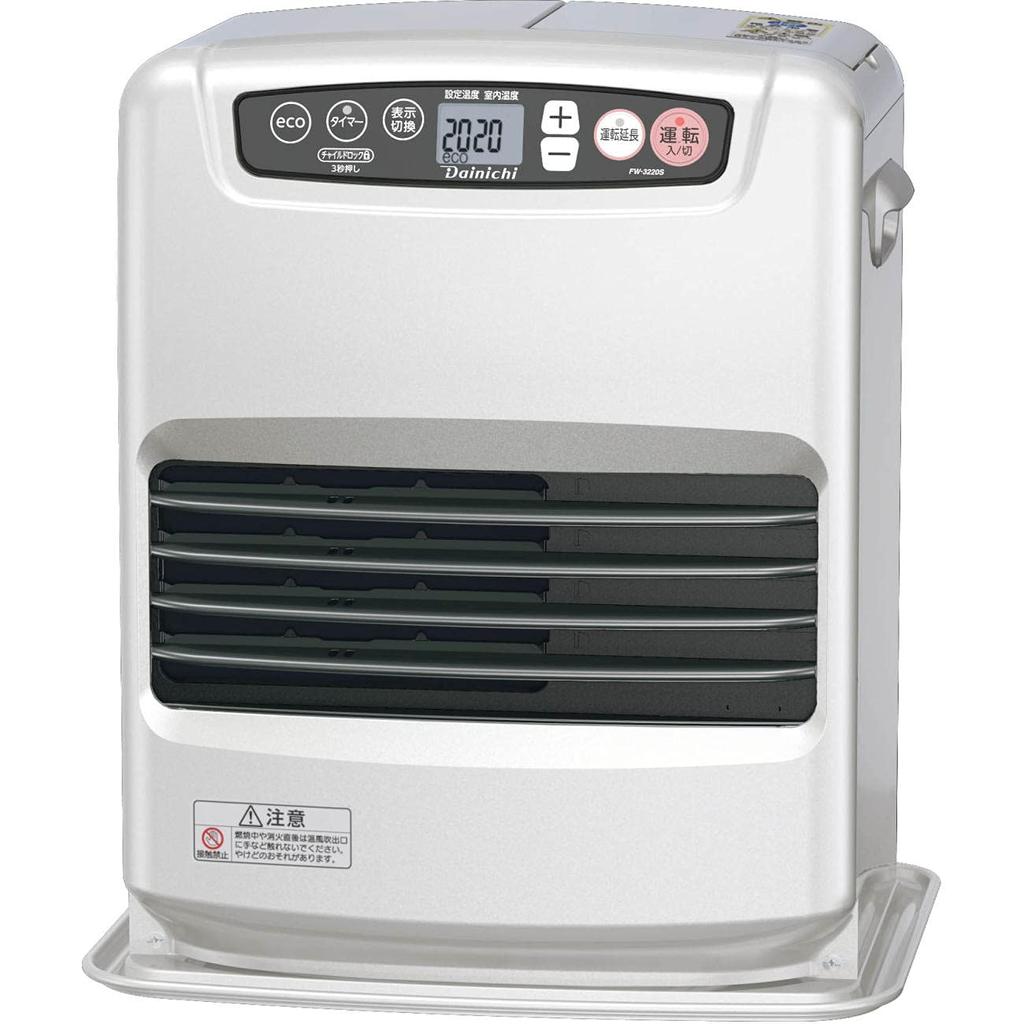 Dainichi Oil Fan Heater Up To 9 Tatami Up To 12 Tatami S Type Light Silver (Wooden mats/Concrete Mats) FW-3220S-S
