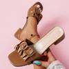 2025 Плиссированные Летние Тренд Уличные Плоские Сандалии Женские Шлепанцы Повседневные Удобные Тапочки Мягкий Дизайн Обувь Женская