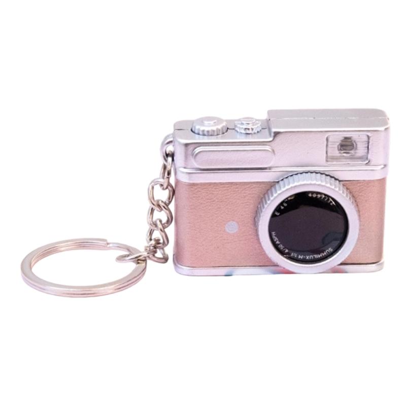 Креативный дизайн Мини-зеркальная камера Светящийся брелок Включает светозвуковой эффект для стильных подарков и вечеринок Личное использование