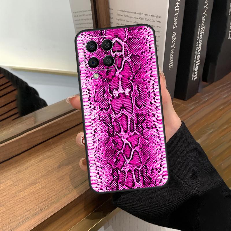 Чехол с принтом под змеиную кожу для Samsung Galaxy M56 M16 M36 M33 M53 M13 M12 M32 M52 M20 M15 M55 M31 M14 M35 M34 M54