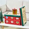 Christmas Storage Box Industrial Style Foldable Seat Organizer Chest for Home Camping, Car Trunk Multipurpose with Free Stickers