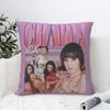 Чехол для квадратной подушки с изображением английской певицы Brat Charli Xcx Чехол для подушки на заказ с декоративной молнией Чехол для декоративной подушки для дома 4040 см